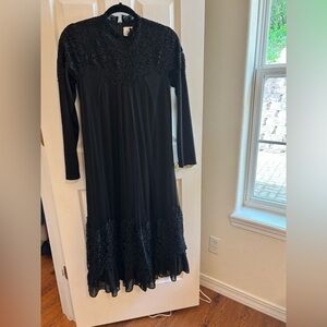 Dainty Jewells Black Ruffled Tiered Gown